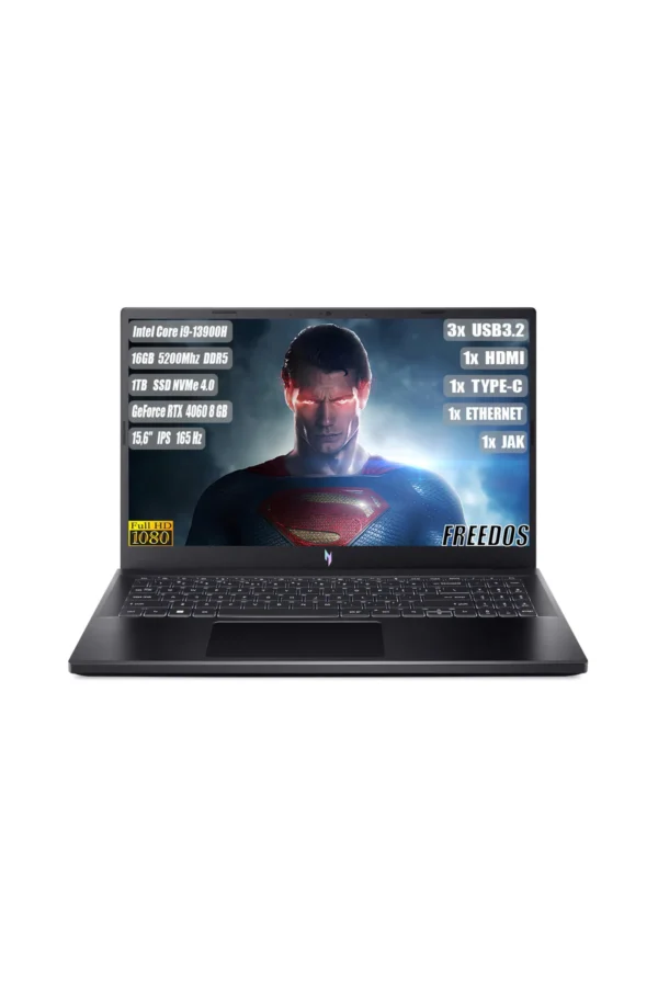 ACER Nitro V 15 13.Nesil Core i9 13900H-RTX4060 8Gb-16Gb-1Tb Ssd-15-6inc-W11